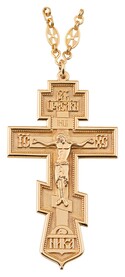 Наперсный крест из серебра с позолотой