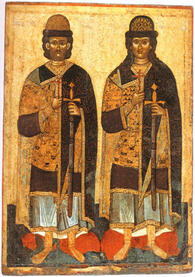 Страстотерпцы Борис и Глеб с Борисоглебским монастырем