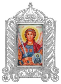 Икона архангела св Михаила из серебра