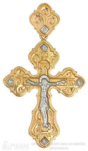 Мужской золотой крест православный, фото 1