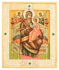 Икона Божьей Матери "Всецарица" из серебра