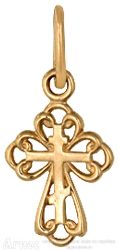 Детский золотой крестик  без распятия, фото 1