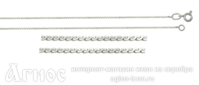 Серебряная цепь "Панцирная", 2.59 г, фото 1