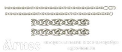 Серебряная цепь "Глаз куропатки", 8.80 г, фото 1