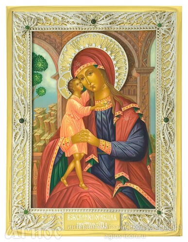 Икона Божьей Матери "Взыскание погибших" из серебра, фото 1