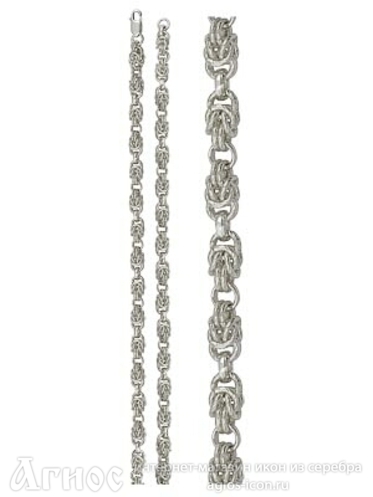 Серебряная цепь "Королевская Фигаро", 35 г, фото 1