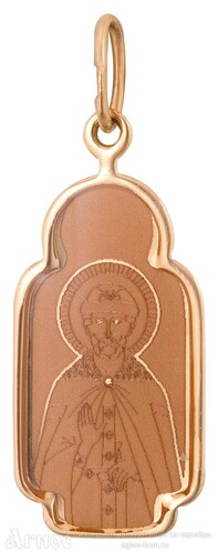 Нательная иконка Димитрия Донского из золота, фото 1