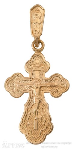 Небольшой православный золотой крестик, фото 1