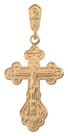 Женский крестик золотой