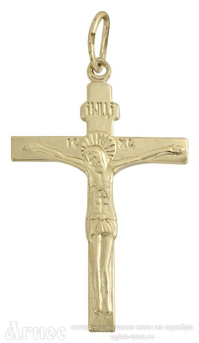 Православный нательный крест патриарший из золота, фото 1
