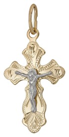 Женский крестик золотой