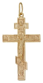 Женский крестик позолоченный