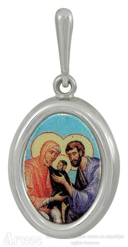 Нательная иконка Иоаким, Анна и Богородица, фото 1