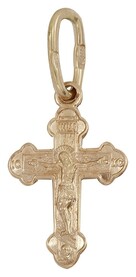 Крестик золотой на крестины