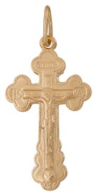 Нательный позолоченный крестик женский
