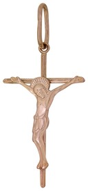 Женский крестик позолоченный