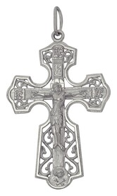 Нательный серебряный крест для мужчины