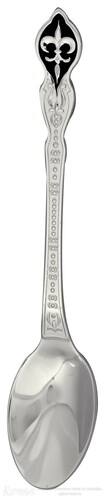 Серебряная ложка на крестины "Лилия", фото 1