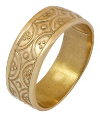 Православное кольцо с молитвой из серебра с позолотой