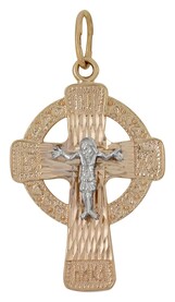Православный нательный крест терновый венец из золота