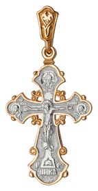 Крест нательный православный «Распятие Христово с предстоящими и избранными иконами»