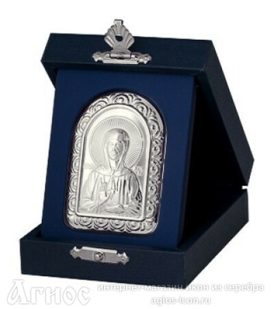 Икона  Матроны Московской из серебра, фото 1