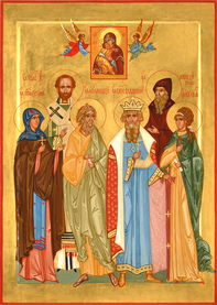 Икона Богородицы "Владимирская" и Собор святых