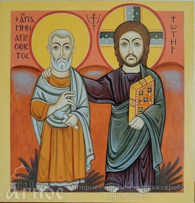 Икона Господа Иисуса Христа и Мина, фото 1
