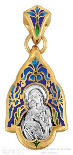 Нательная иконка Божьей Матери "Владимирская", фото 1