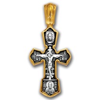 Нательный крест Распятие со святыми