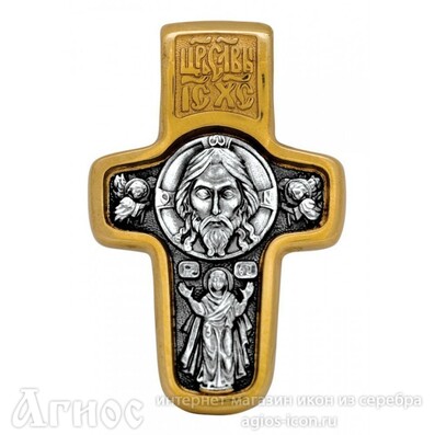 Нательный крест Спас Нерукотворный с иконами, фото 1