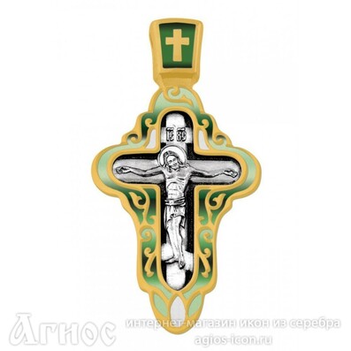 Нательный крест Распятие с иконами, фото 1