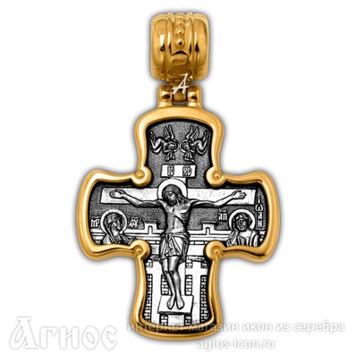 Нательный крест Распятие с иконой, фото 1