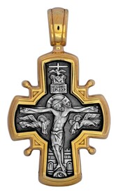 Нательный крест Распятие с иконой Введение во Храм Пресвятой Богородицы