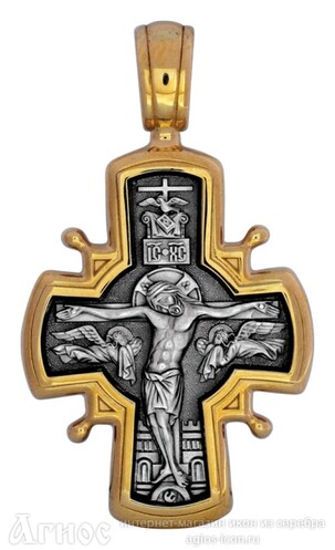 Нательный крест Распятие с иконой Введение во Храм Пресвятой Богородицы, фото 1