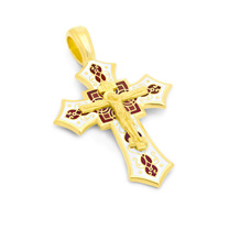Православный нательный крест Криновидный из серебра