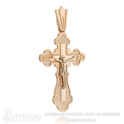 Православный нательный крестик с Распятием из золота, фото 1