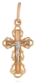 Православный нательный крест с Распятием из золота