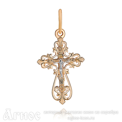 Православный нательный крестик с Распятием из золота, фото 1