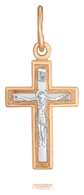 Православный нательный крест четырехконечный из золота