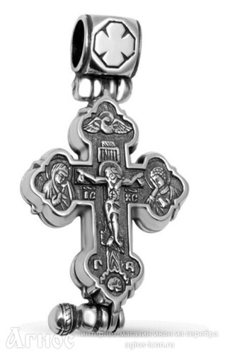 Крест мощевик "Распятие Христово" с молитвой, фото 1