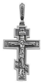 Мужской крестик серебряный