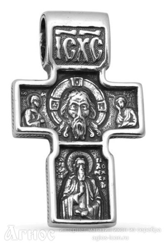 Нательный крест «Нерукотворный Спас, Архангел Михаил», фото 1