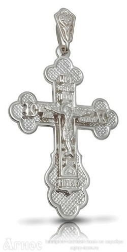 Большой серебряный крест с Распятием, фото 1