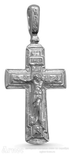 Нательный крестик с Распятием и молитвой, фото 1