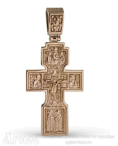 Серебряный большой крест с иконой Богородицы , фото 1