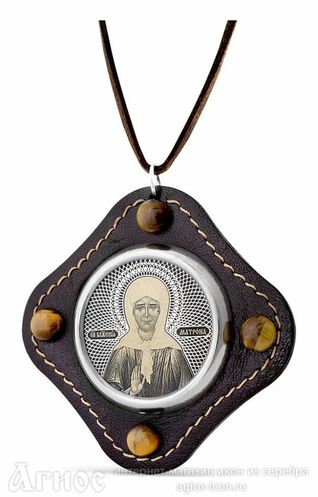 Подвесная автомобильная икона с ликом святой Матроны, фото 1
