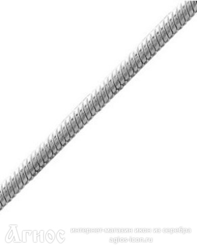 Цепочка серебряная Снейк, 1,3 мм, фото 1