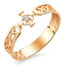 Золотое кольцо с крестом