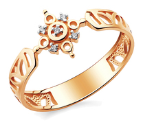 Православное кольцо с крестом золотое